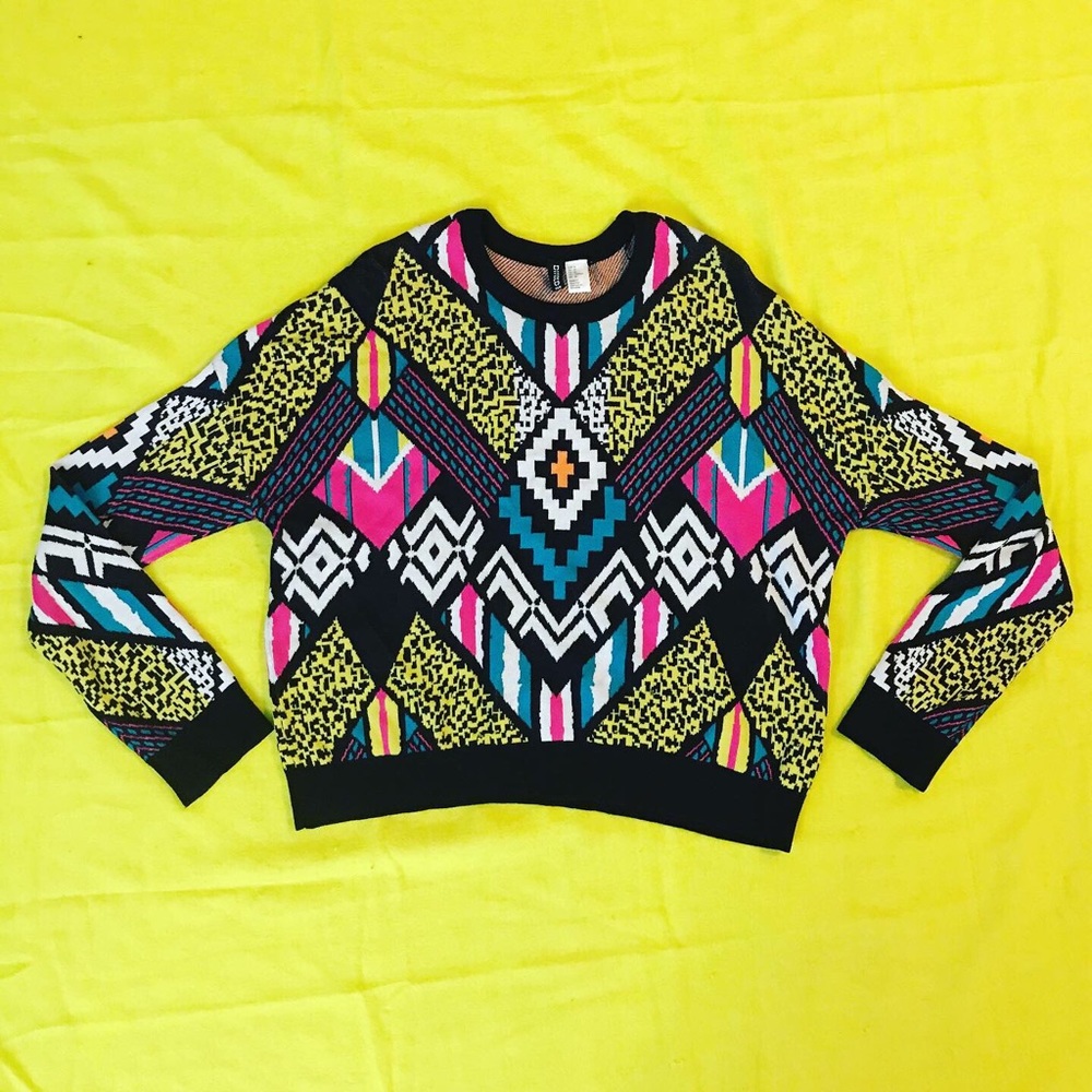 Vibrant Retro 80s/90s Sweater